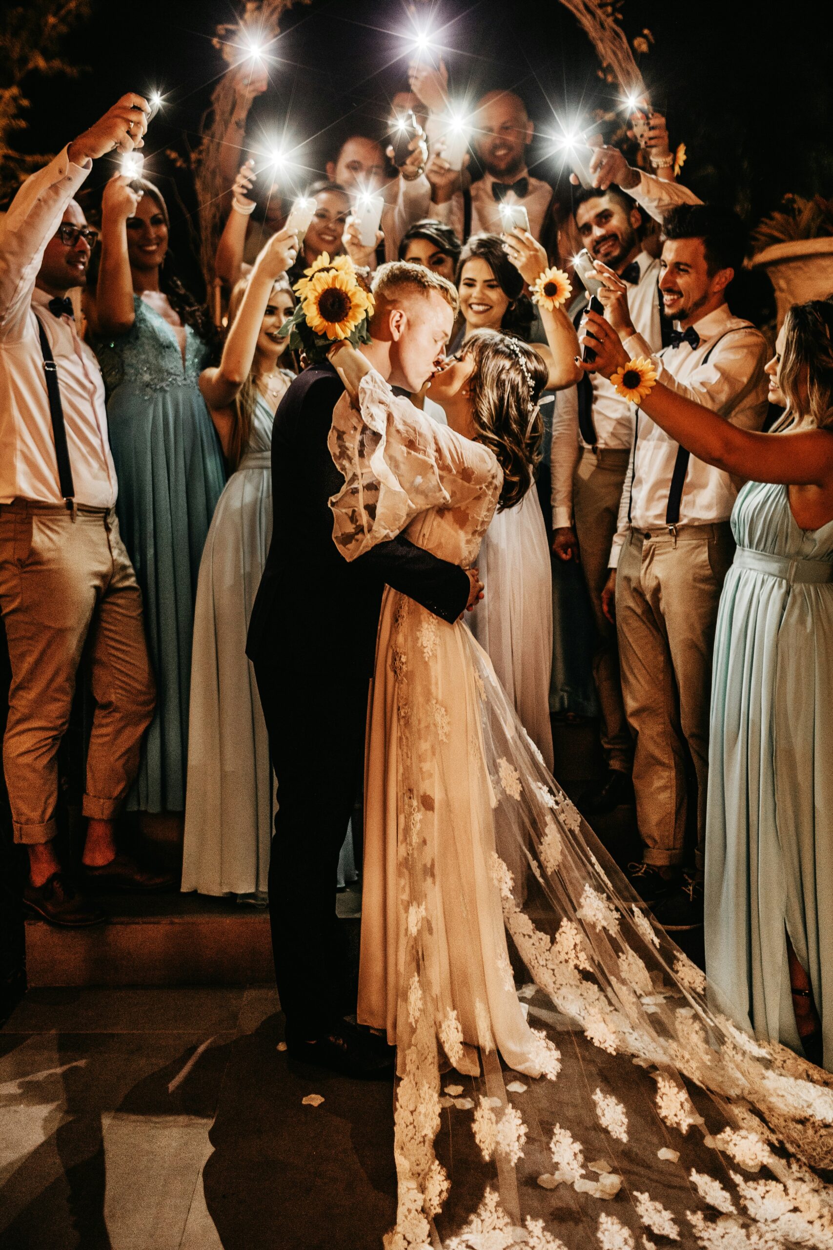 Wedding party with sparklers - Main Event DJ Prague